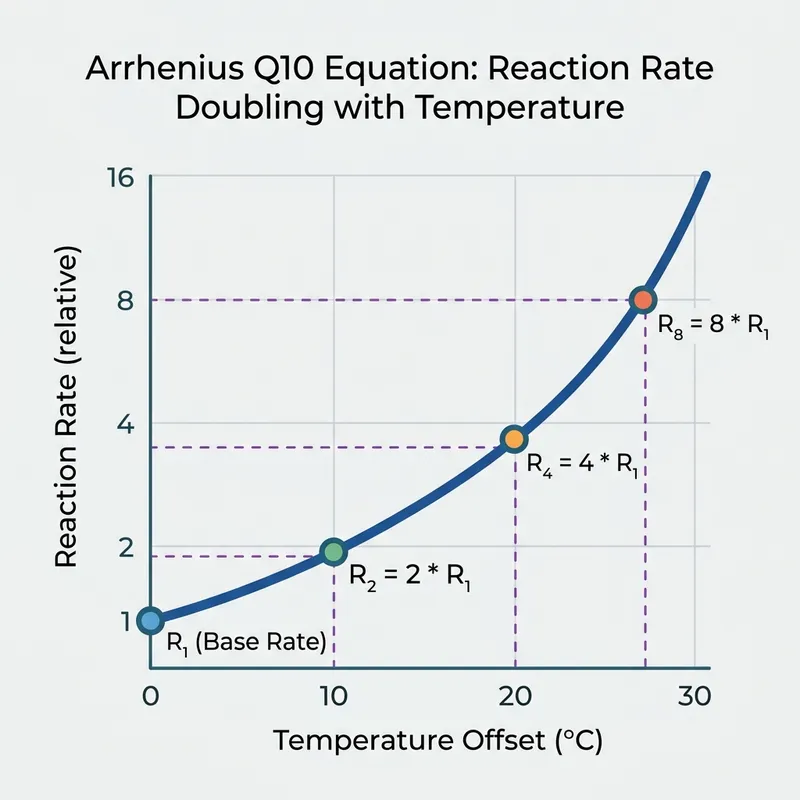 Visual comparison of two thermometers displaying the ambient storage temperature versus the elevated chamber aging temperature