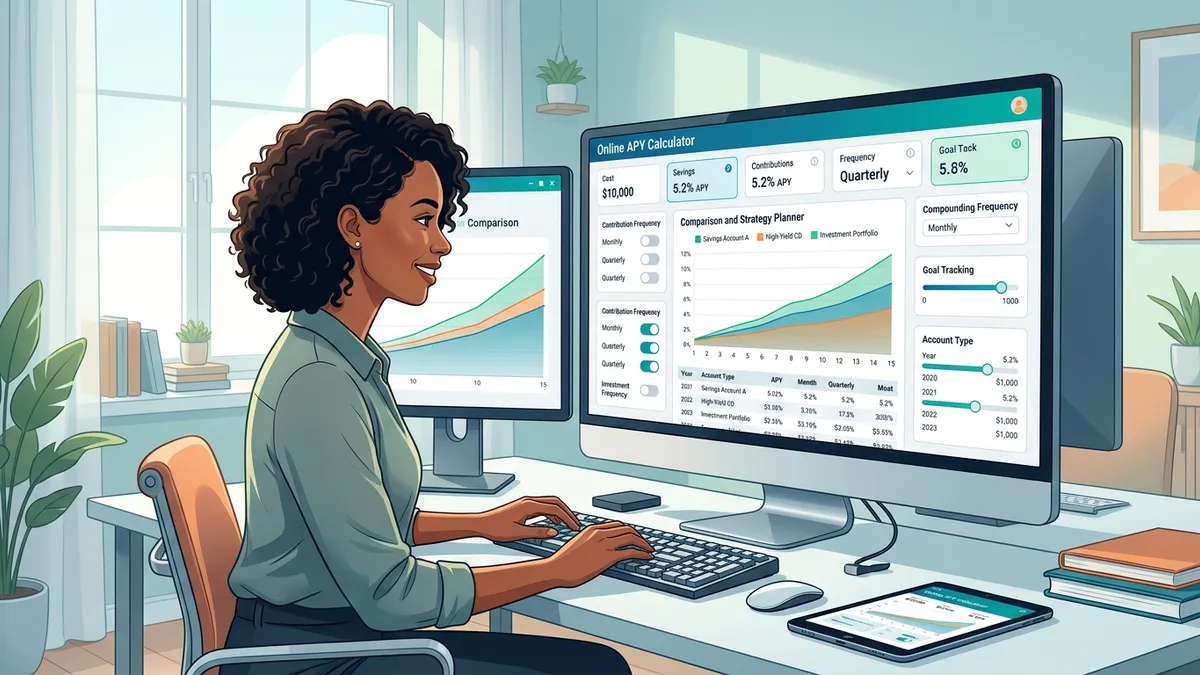 High-yield savings account APY comparison between online and traditional banks