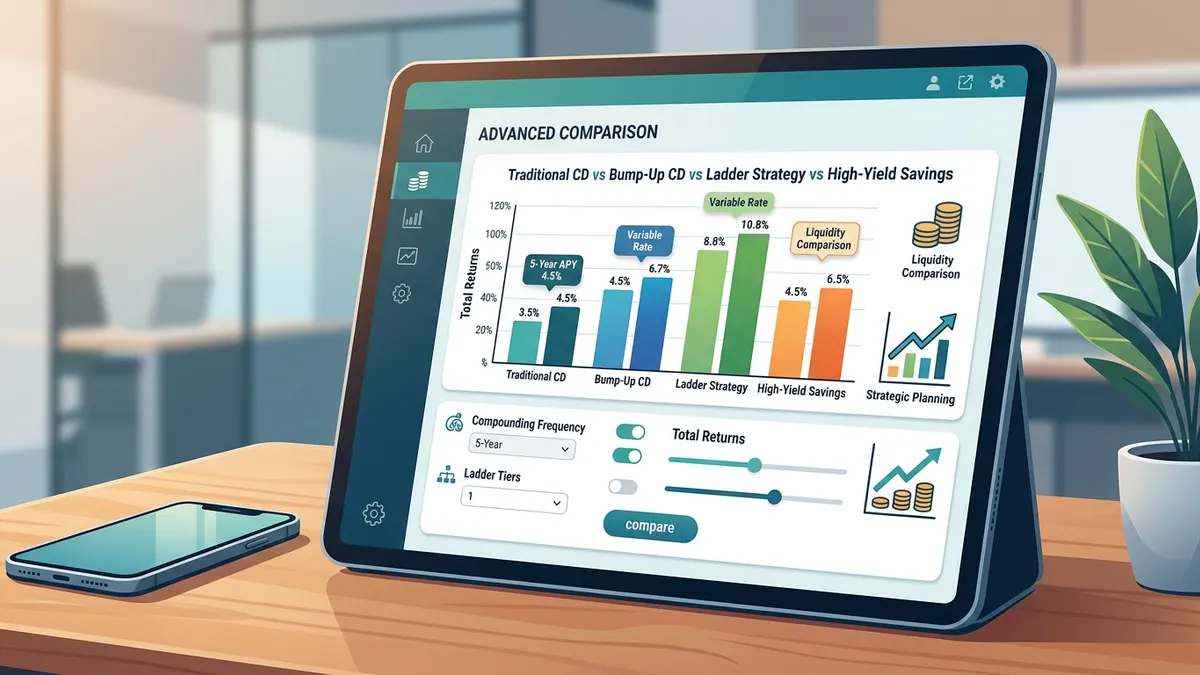 CD ladder strategy diagram showing staggered maturity dates and reinvestment cycle