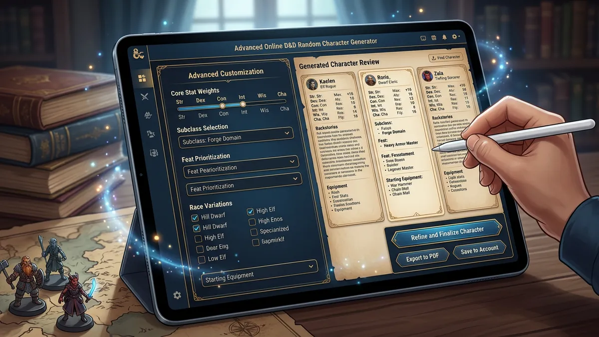 D&D 5e character sheet with combat stats and class features