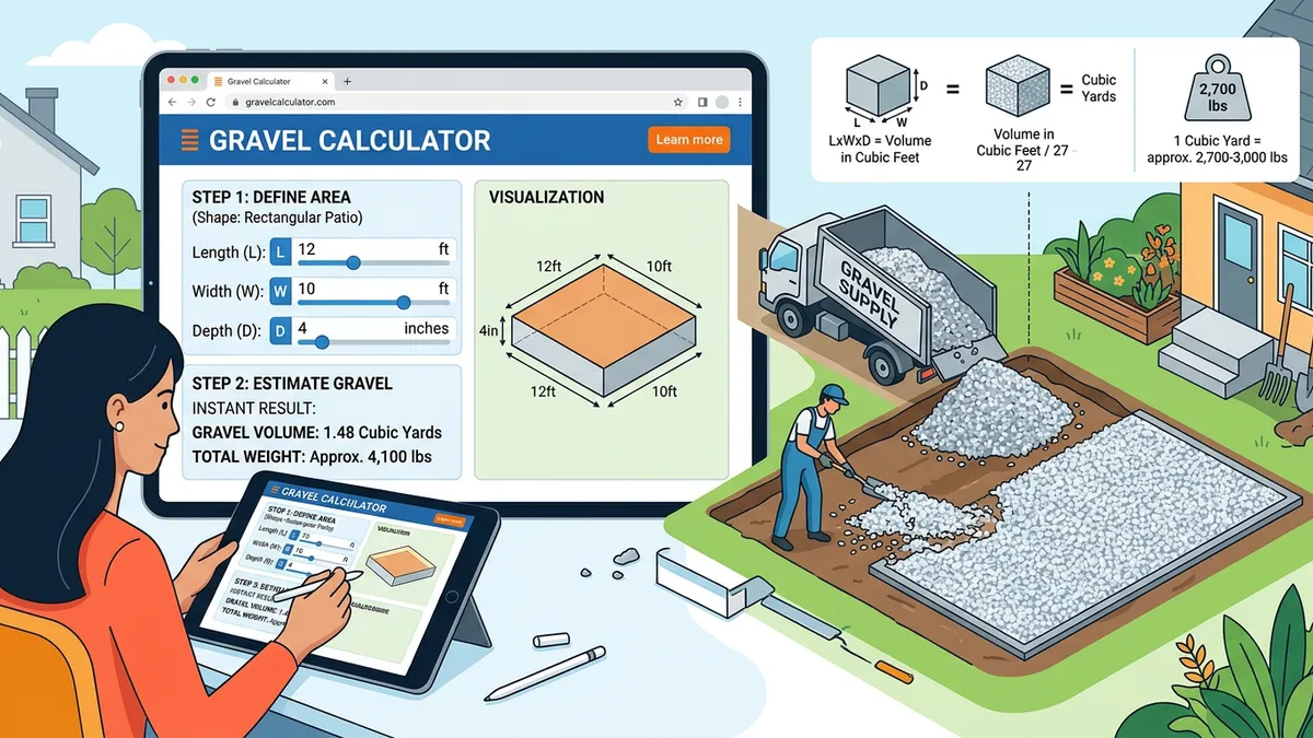 Gravel types comparison showing size, density, and common applications