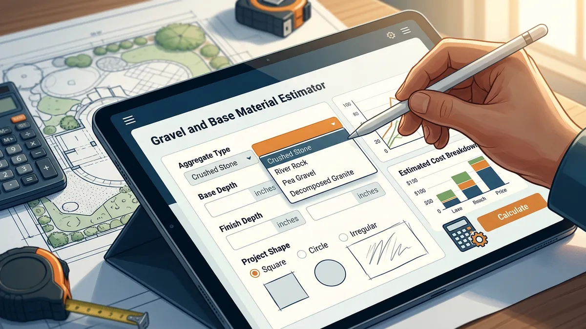 Gravel cost comparison chart for bulk delivery versus bagged retail pricing