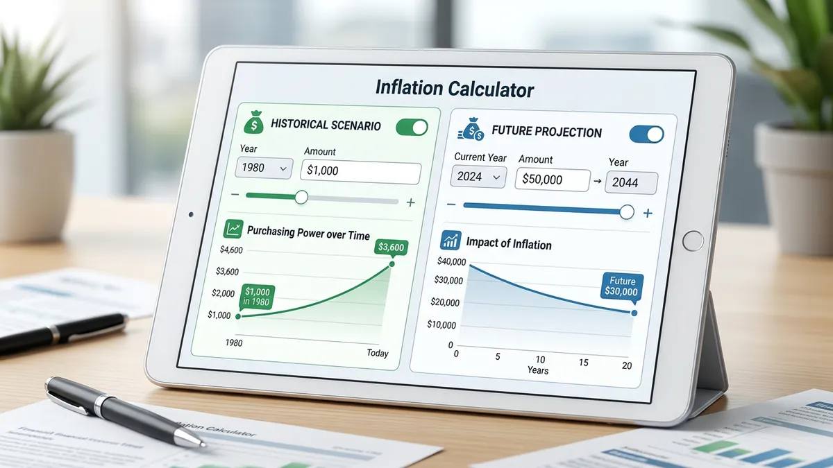 Purchasing power decline chart showing what $100 from different decades is worth today