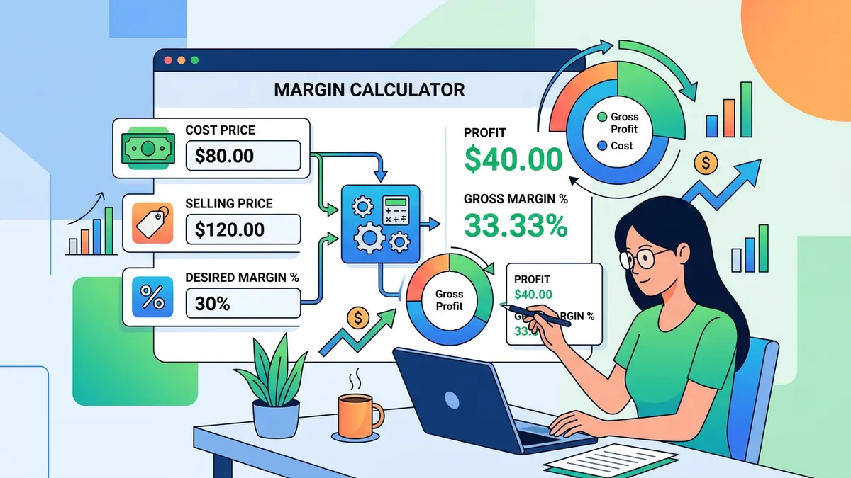 Margin vs markup comparison chart showing the relationship between profit margin and markup percentages