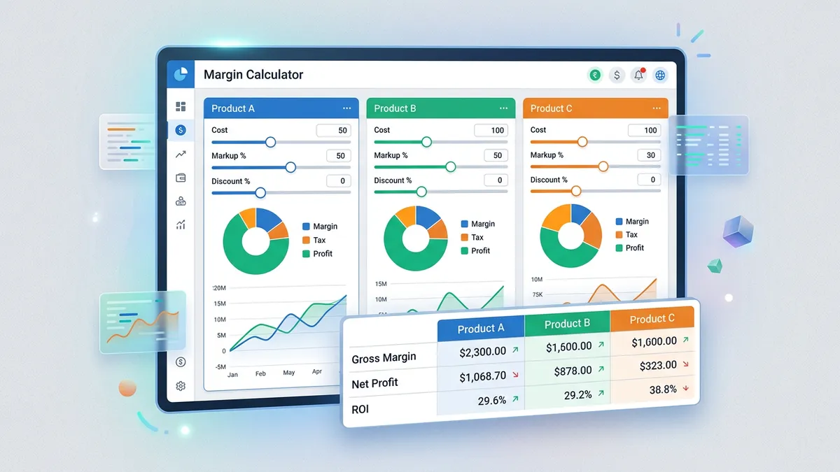 Gross vs net margin breakdown showing how expenses reduce profit from revenue to net income
