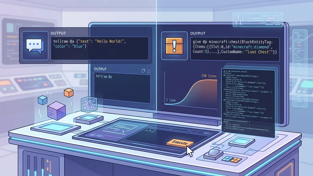Minecraft Java and Bedrock Edition command comparison