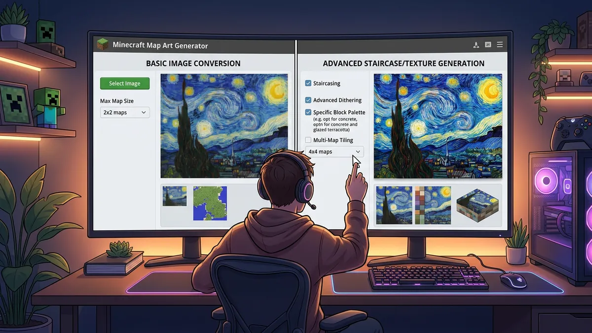 Minecraft map art color palette showing all 43 block colors