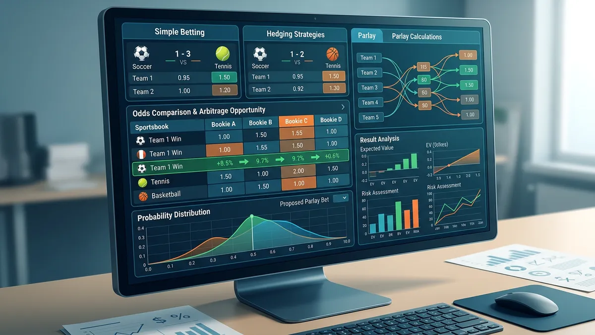 Expected value formula breakdown showing positive and negative EV bet examples