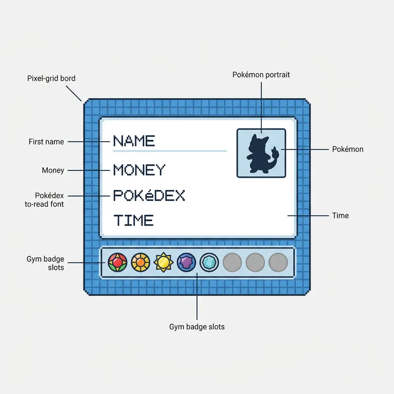 Pokémon Trainer Card Generator interface showing input fields and a retro-styled card preview