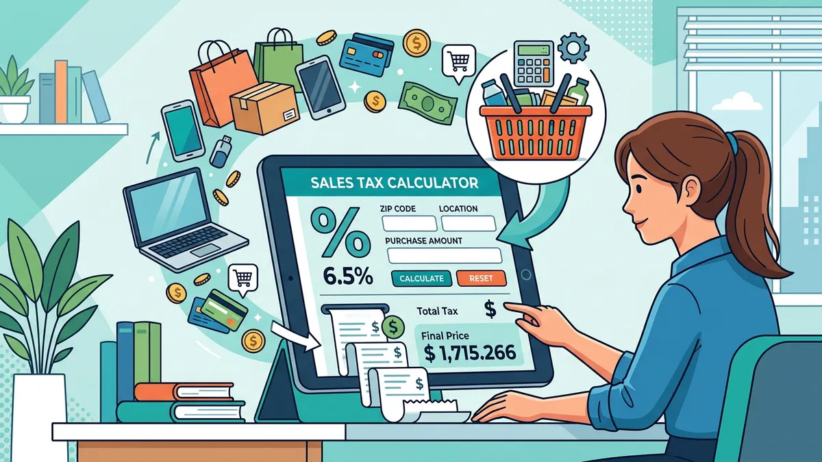 U.S. sales tax rates by state map showing combined state and local rates