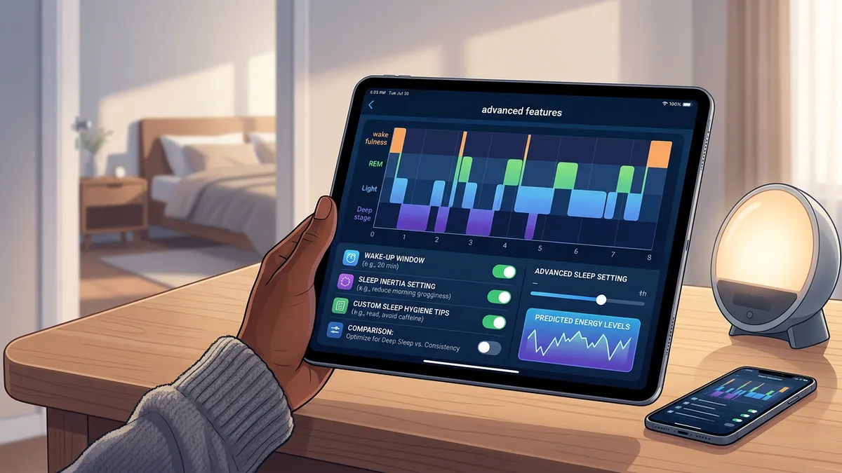 Sleep debt visualization showing how cumulative sleep loss affects cognitive performance over a week