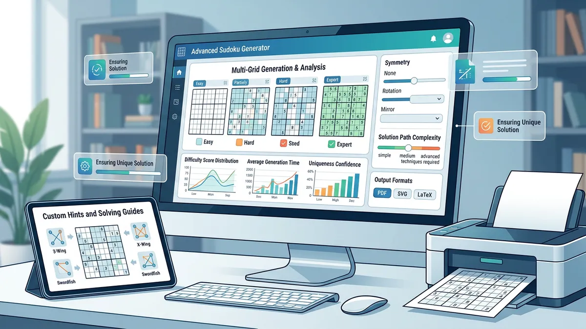 Diagram showing the backtracking algorithm solving a Sudoku puzzle step by step